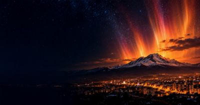 Erciyes Dağı ve Kayseri panoraması